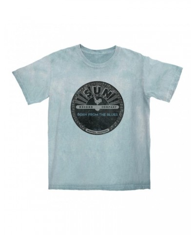 Sun Records T-shirt | Born From Blues Black Label Distressed Color Blast Shirt $13.18 Shirts